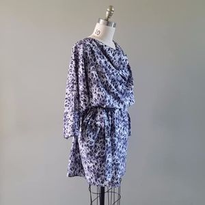 Dress Large Black White Animal Print Pockets